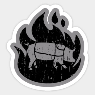 BBQ GRILL PIG ROAST Sticker